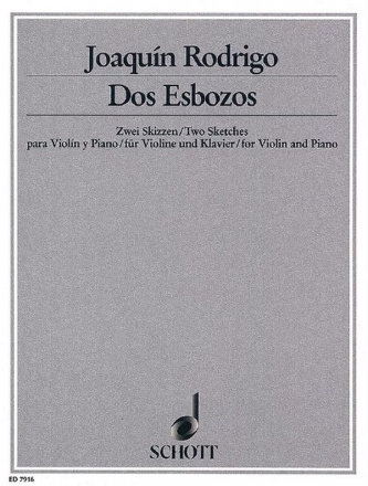 Dos Esbozos fr Violine und Klavier