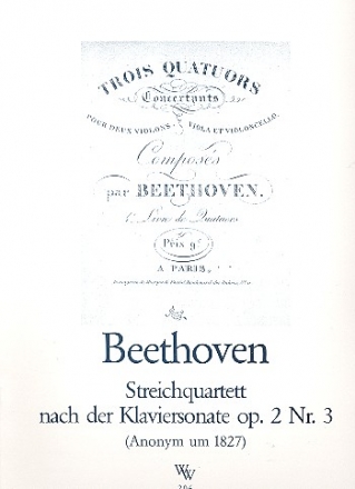 Streichquartett nach der Klaviersonate op.2,3 Stimmen