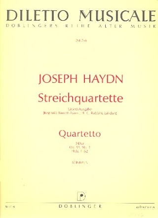 Streichquartett B-Dur op.55,3 Hob.III:62  Stimmen