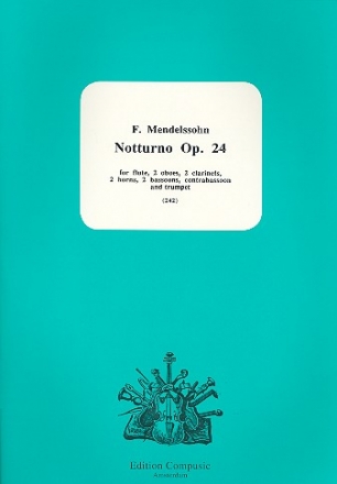 Notturno op.24 fr Blserensemble (fl, 2ob, 2klar, 2hrn, 2fag, Kontrafag, trp) Partitur uns Stimmen