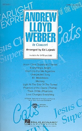 Andrew Lloyd Webber in Concert fr gem Chor und Klavier Partitur