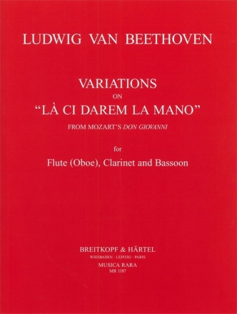 Variations on the Theme 'La ci darem la mano' fr Flte (Oboe), Klarinette, Fagott Partitur und Stimmen