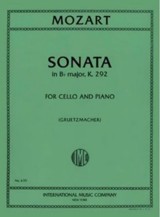 Sonata B flat major op.292 for cello and piano