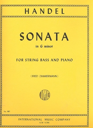 Sonata g minor for string bass and piano