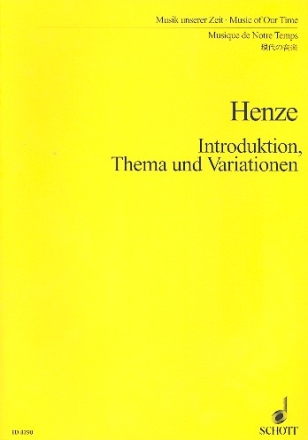 Introduktion, Thema und Variationen fr Violoncello, Harfe und Streichorchester Partitur