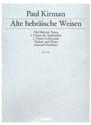 Alte hebrische Weisen fr Violine und Klavier