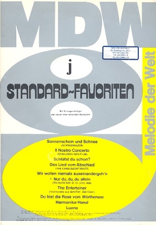 Standard-Favoriten Band J: fr Gesang und Klavier