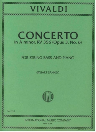 Concerto d minor for string bass and piano SANKEY, STUART, ED.