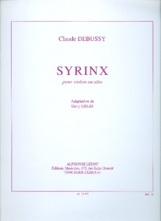 Syrinx pour violon (alto)