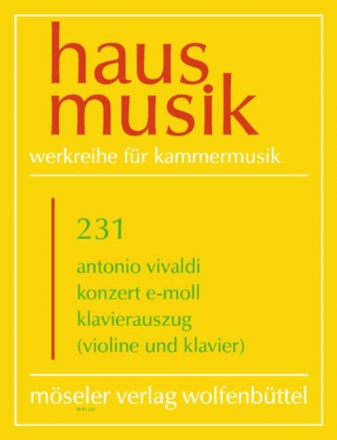 Konzert e-Moll fr Violine, Streicher und Bc ( PV 109 ) Ausgabe fr Violine und Klavier