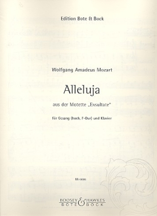 Alleluja fr hohe Singstimme und Klavier (F-Dur, original)