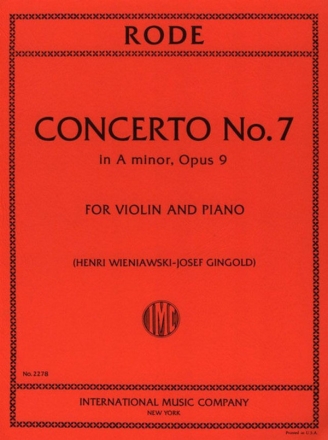 Concerto a minor op.9,7 for violin and piano