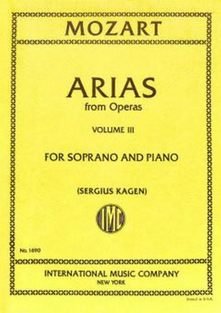 Arias from Operas vol.3 for soprano and piano KAGEN, SERGIUS, ED.