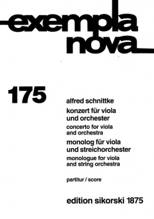 Konzert fr Viola und Orchester Studienpartitur