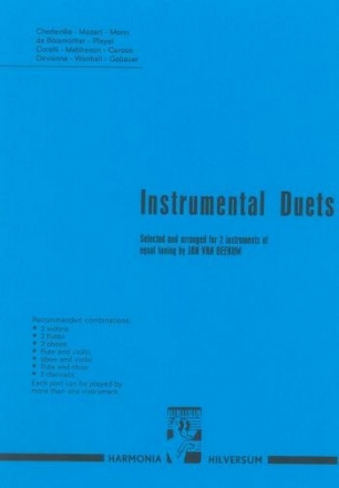 Instrumental Duets for 2 violins (fl/ob/clar)     score