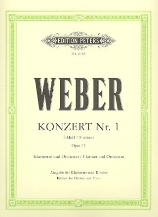 Konzert f-Moll Nr.1 op.73 fr Klarinette und Orchester fr Klarinette und Klavier