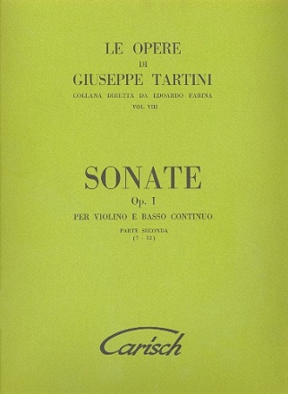 Sonate op.1 vol.2 (nos.7-12) per violino e bc