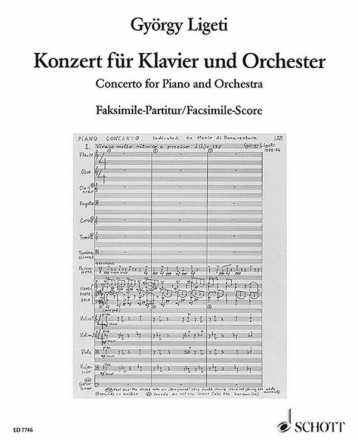 Konzert fr Klavier und Orchester Faksimile-Partitur