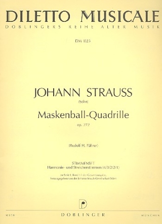 Maskenball-Quadrille op.272 fr Orchester Stimmen (Streicher 4-3-2-2-1)