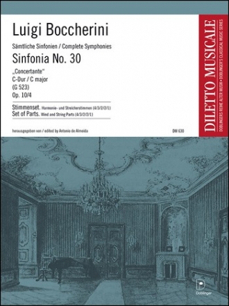 Sinfonia Nr.30 C-Dur op.10,4 G523 fr Orchester Stimmenset (4-3-2-2-1)