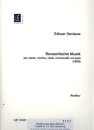 Romantische Musik fr Oboe, Violine, Viola, Violoncello, Harfe Partitur (1968)