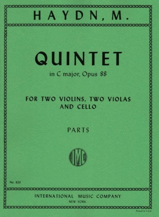 Quintet C major op.88 for 2 violins, 2 violas and cello parts