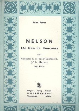 Nelson Duo de Concours no.14 for clarinet and tenor saxophone (clarinet 2) and piano