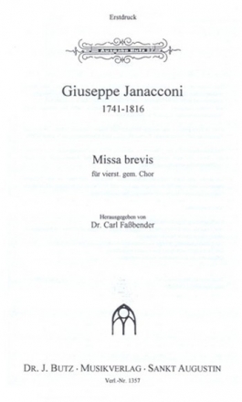 Missa brevis fr gem Chor a cappella Singpartitur