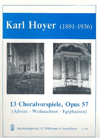 13 Choralvorspiele op.57 for organ