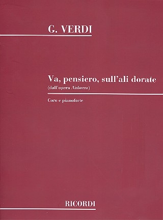 Va pensiero  for mixed choir and piano score