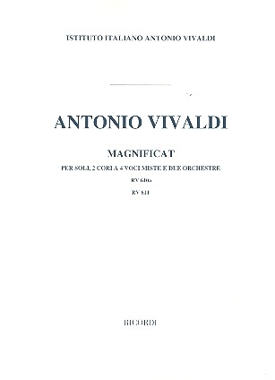 Magnificat per soli, 2 cori  4 voci miste e 2 orchestre Partitur