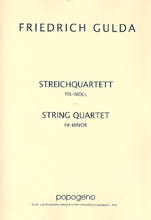 Musik fr Streichquartett fis-Moll Partitur und Stimmen