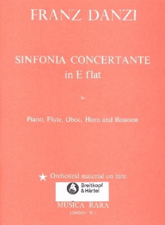 Sinfonia concertante Es-Dur fr Flte, Oboe, Horn, Fagott und Klavier Stimmen