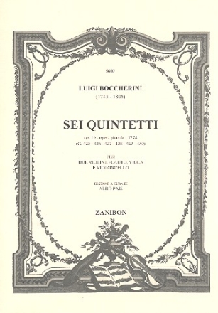 6 Quintette op.19 fr Flte und Streichquartett Studienpartitur