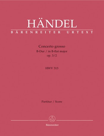 Concerto grosso B-Dur op.3,2 HWV313 fr Orchester Partitur