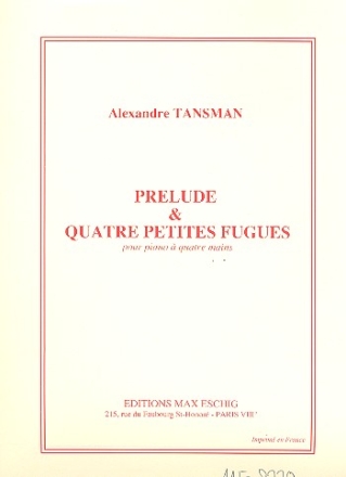 Prlude et 4 petites fugues pour piano  4 mains