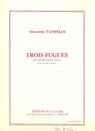 3 FUGUES  pour piano  4 mains