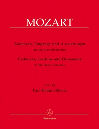 Kadenzen zu den Klavierkonzerten Wolfang Amadeus Mozarts fr Klavier