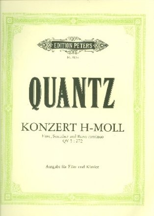 Konzert h-Moll QV5:272 fr Flte, Streicher und Bc fr Flte und Klavier