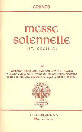 Messe solennelle for soli, mixed chorus and piano or organ