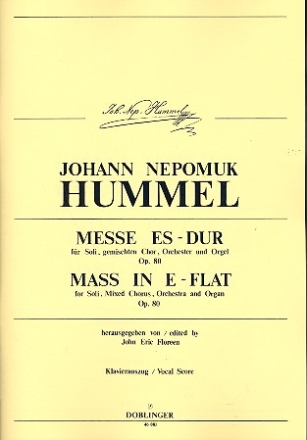 Messe Es-Dur op.80 fr Soli, Chor, Orchester und Orgel Klavierauszug