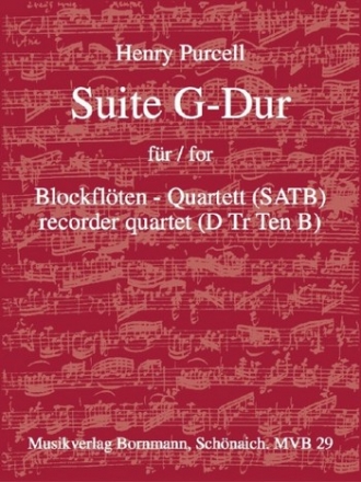 Suite G-Dur fr 4 Blockflten (SATB) Partitur und Stimmen