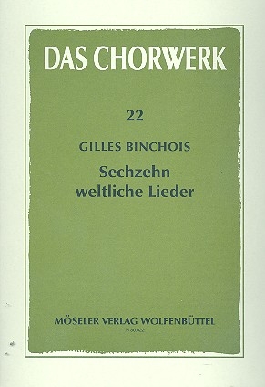 16 weltliche Lieder zu 3 Stimmen fr eine Singstimme und Instrumente