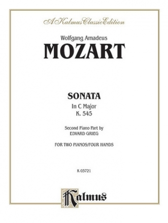 Sonata C major KV545 for 2 pianos / 4 hands (2nd piano part by Grieg)