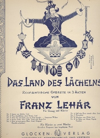 Heimatlied aus 'Das Land des Lchelns' fr Gesang und Klavier