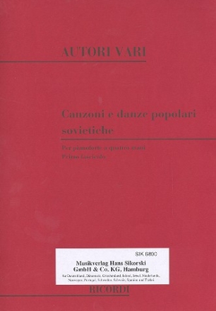 Sowjetische Volkslieder und Volkstnze Band 1 fr Klavier zu 4 Hnden