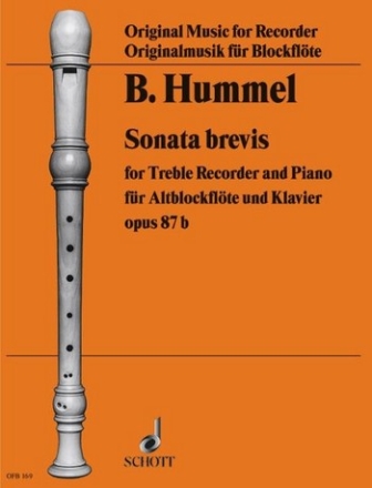 Sonata brevis (1987) op.87b fr Altblockflte und Klavier