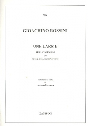 Une larme tema e variazioni per violoncello e pianoforte