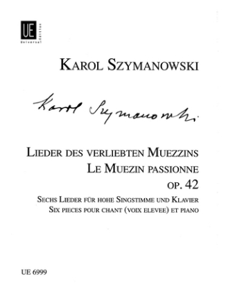 Lieder des verliebten Muezzins op.42 fr hohe Singstimme und Klavier