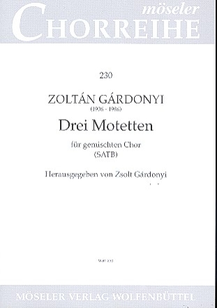 3 Motetten fr gem Chor a cappella